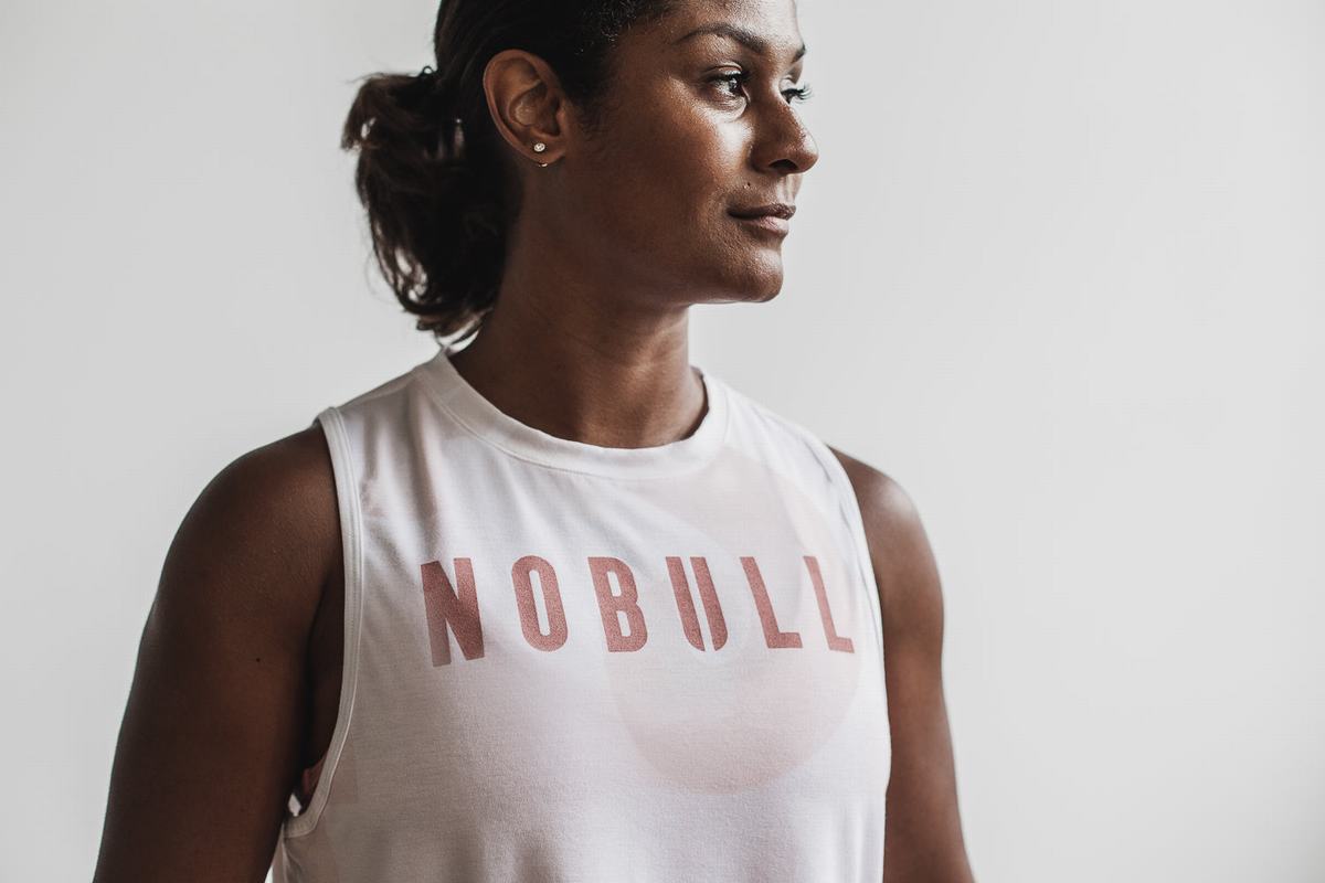 Nobull Muscle Women's Tank Tops Pink | Australia (HM4089)